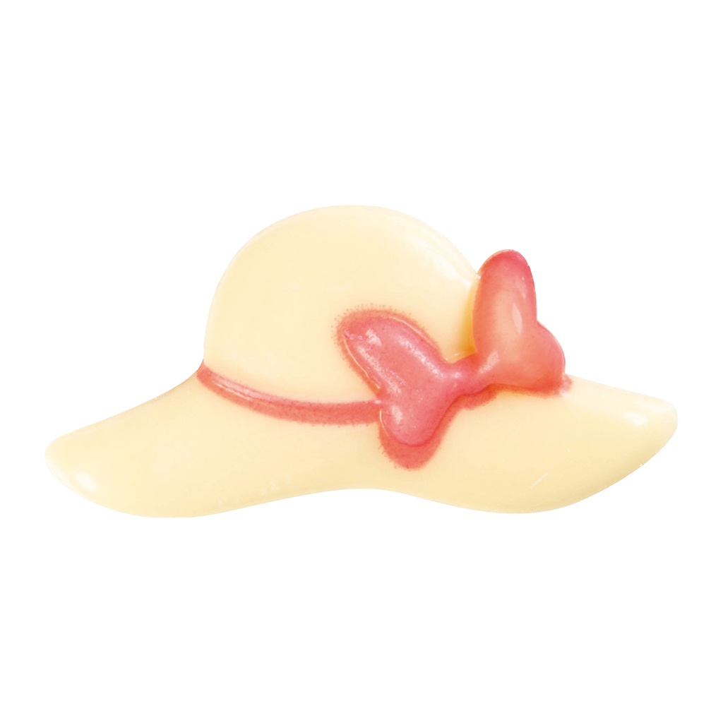 Sombrero con Lazo Chocolate Blanco. 20 X 25 mm. (48 u.)