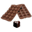 Molde de Silicona Bombónes Corazones 105X210 mm. 15 Pcs (1 u.)
