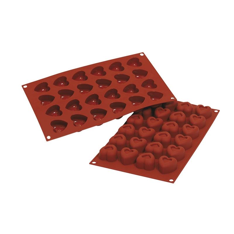 Molde de Silicona Corazón 33X34X21 mm. Vol 16 ml. 24 Pcs