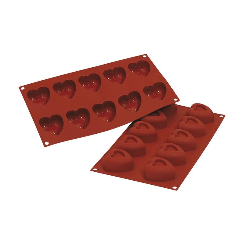 Molde de Silicona Corazón 48X54X27 mm. Alto 45 ml. 10 Pcs (1 u.)
