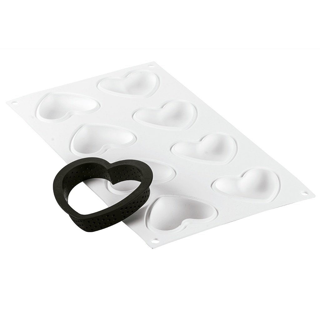 Set Molde Sil. + Cortante Corazones 65X55X15 mm. 8X31 ml.