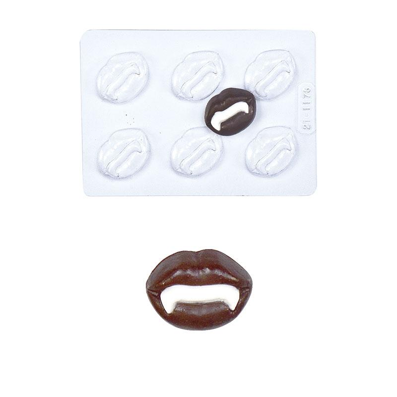 Molde de Plástico Colmillos 6 Piezas 3,8x2,8x1 cm (1 u.)