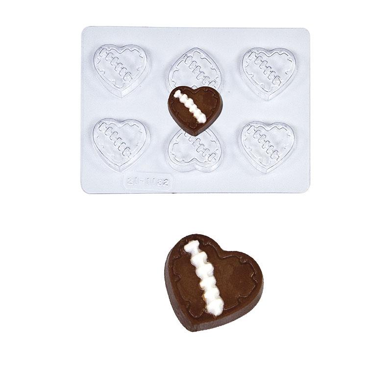 Molde de Plástico Corazón con Parche 6 Moldes (1 u.)