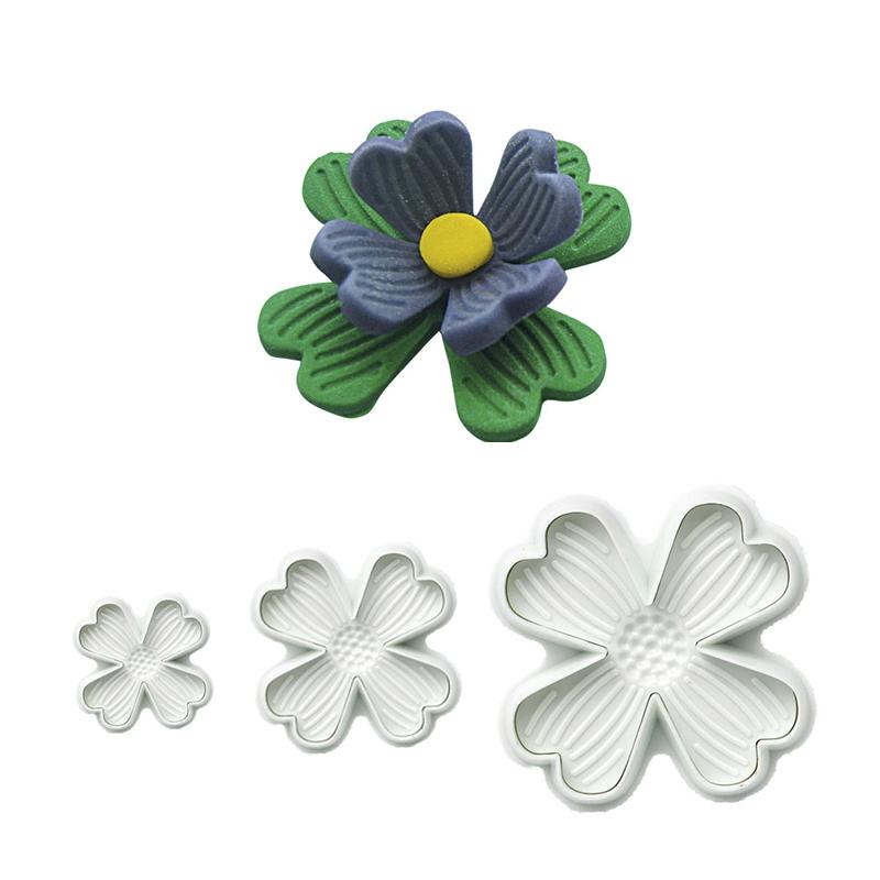 Set 3 Cortantes Cuadrifolia con Expulsor
