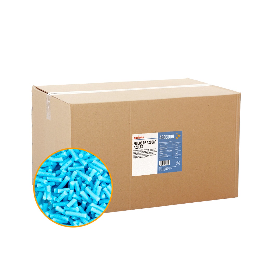 Fideos de azúcar Azul Caja de (15 Kg)