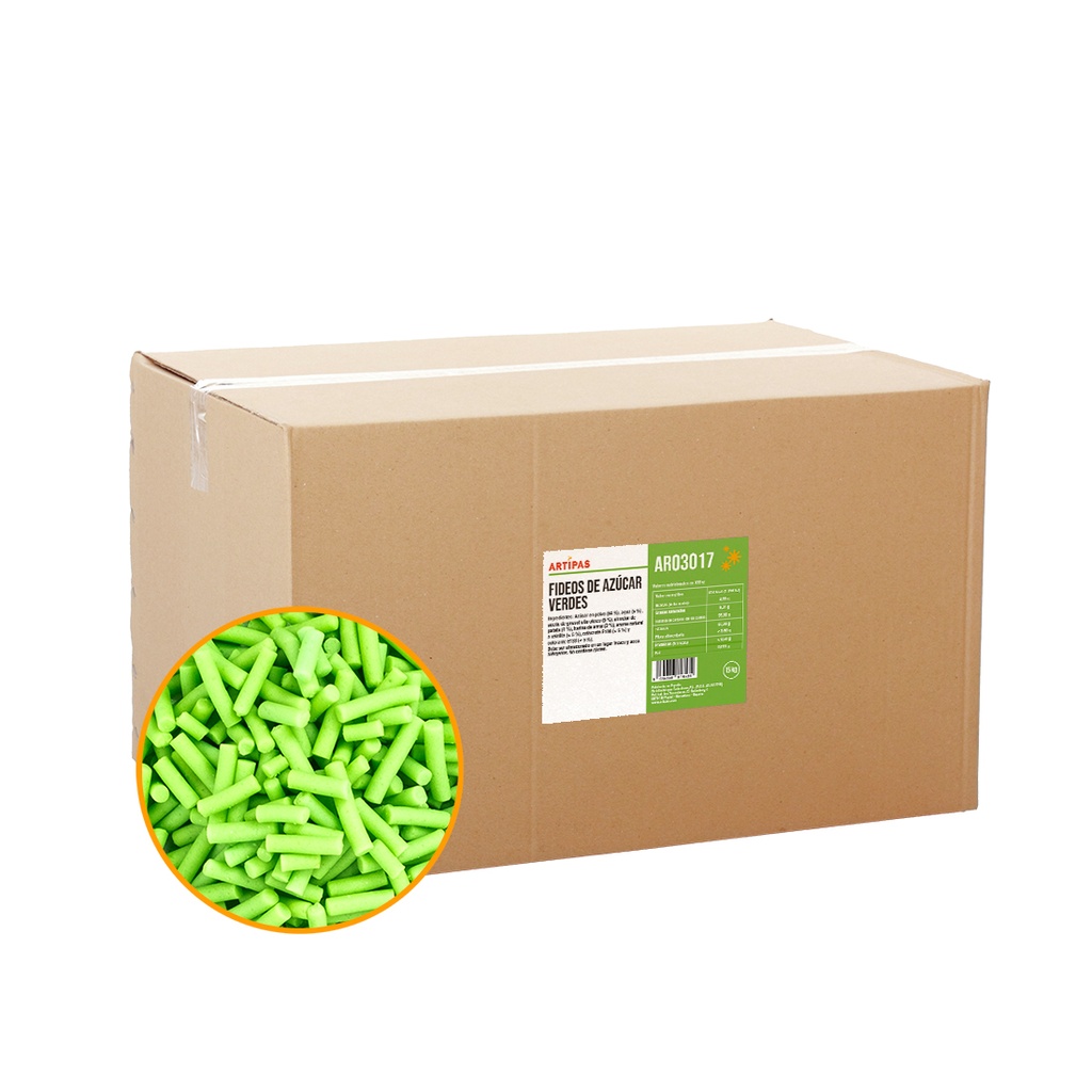 Fideos de azúcar Verde (15 Kg)