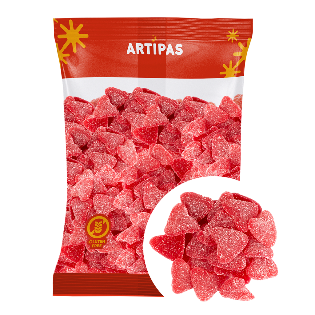Corazones de Gelatina Fresa (1000 g)