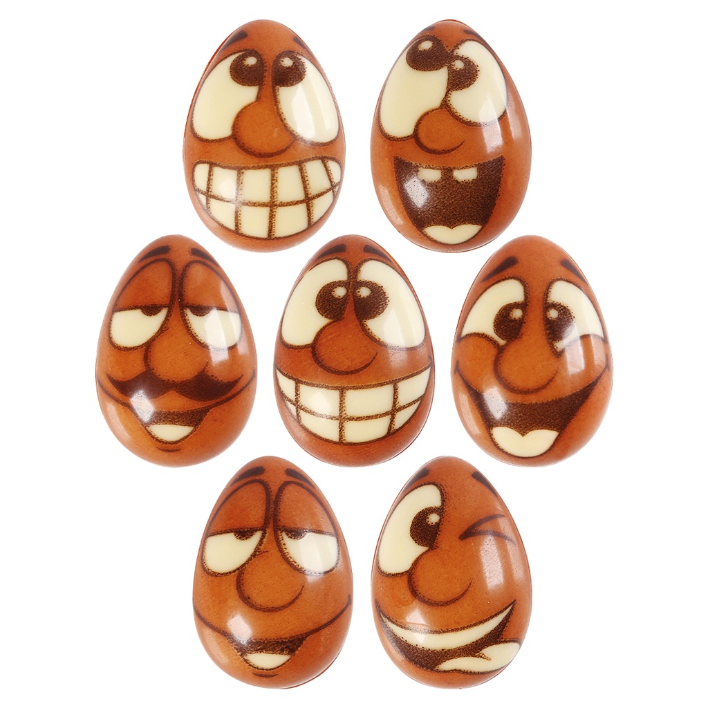 Surtido de huevos 3D con cara 2,4x3,8 cm (96 u.)