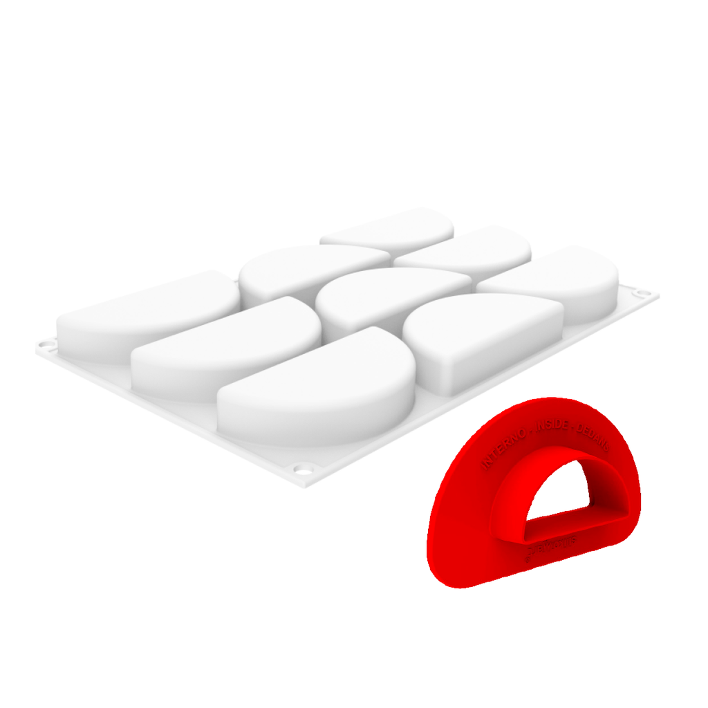 Rainbow Silicone Mould 80 n.9 100x21 h50 mm + cutter