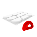 Rainbow Silicone Mould 80 n.9 100x21 h50 mm + cutter