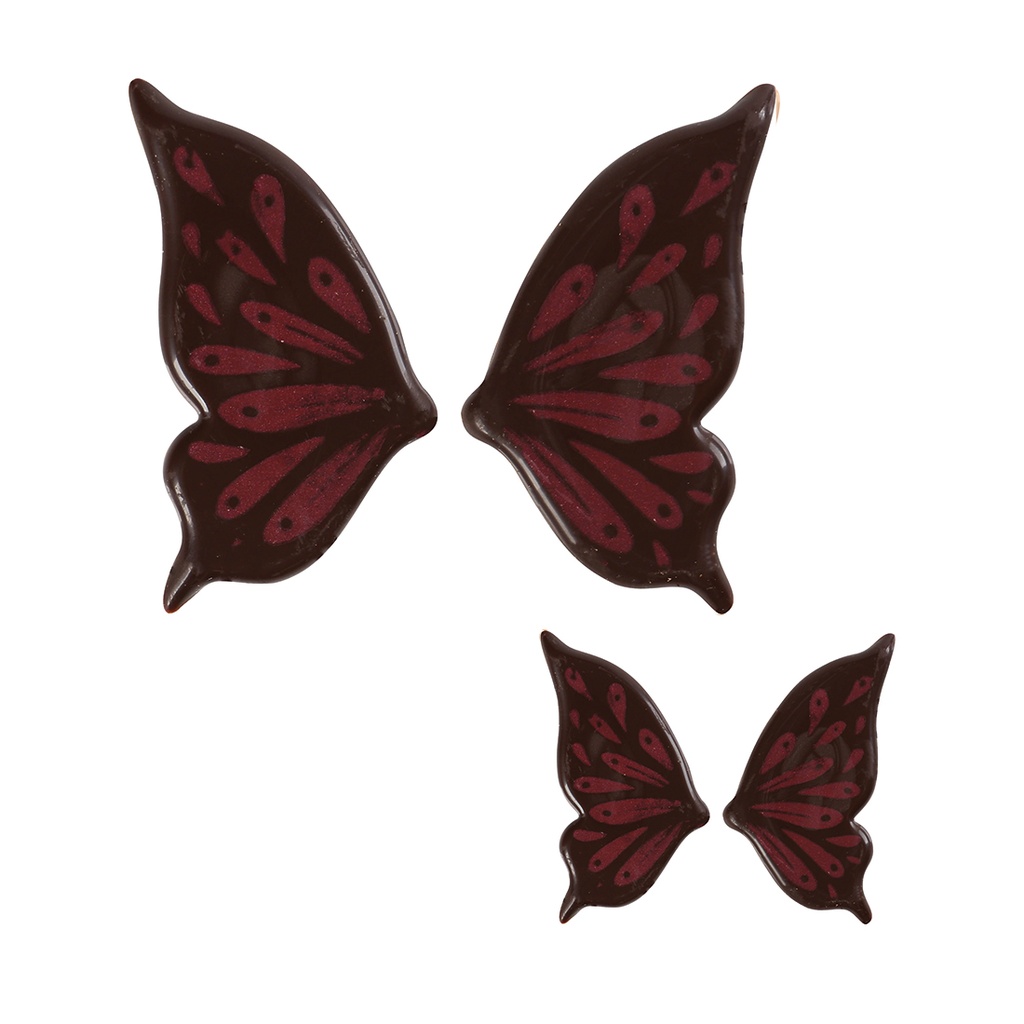 Set Placas Mariposas Chocolate Negro (84 Set)