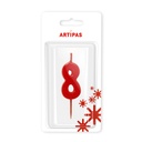 Velas Relieve Palillo Blister Nº8 (1 u.)