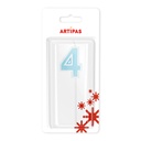 Velas Relieve Azul Blister Nº4 (1 u.)