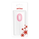 Velas Relieve Rosa Blister Nº0
