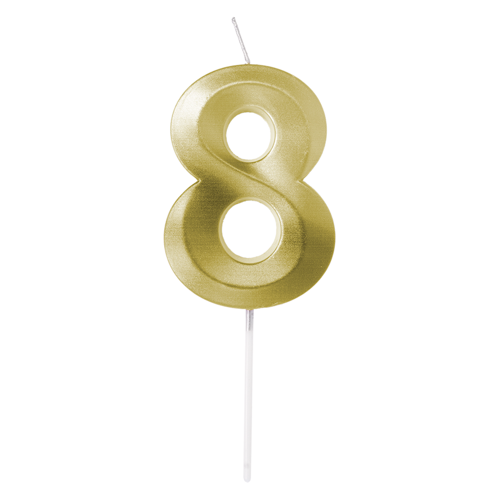 Velas Doradas Blister Nº8 (1 u.)