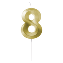 Velas Doradas Blister Nº8 (1 u.)
