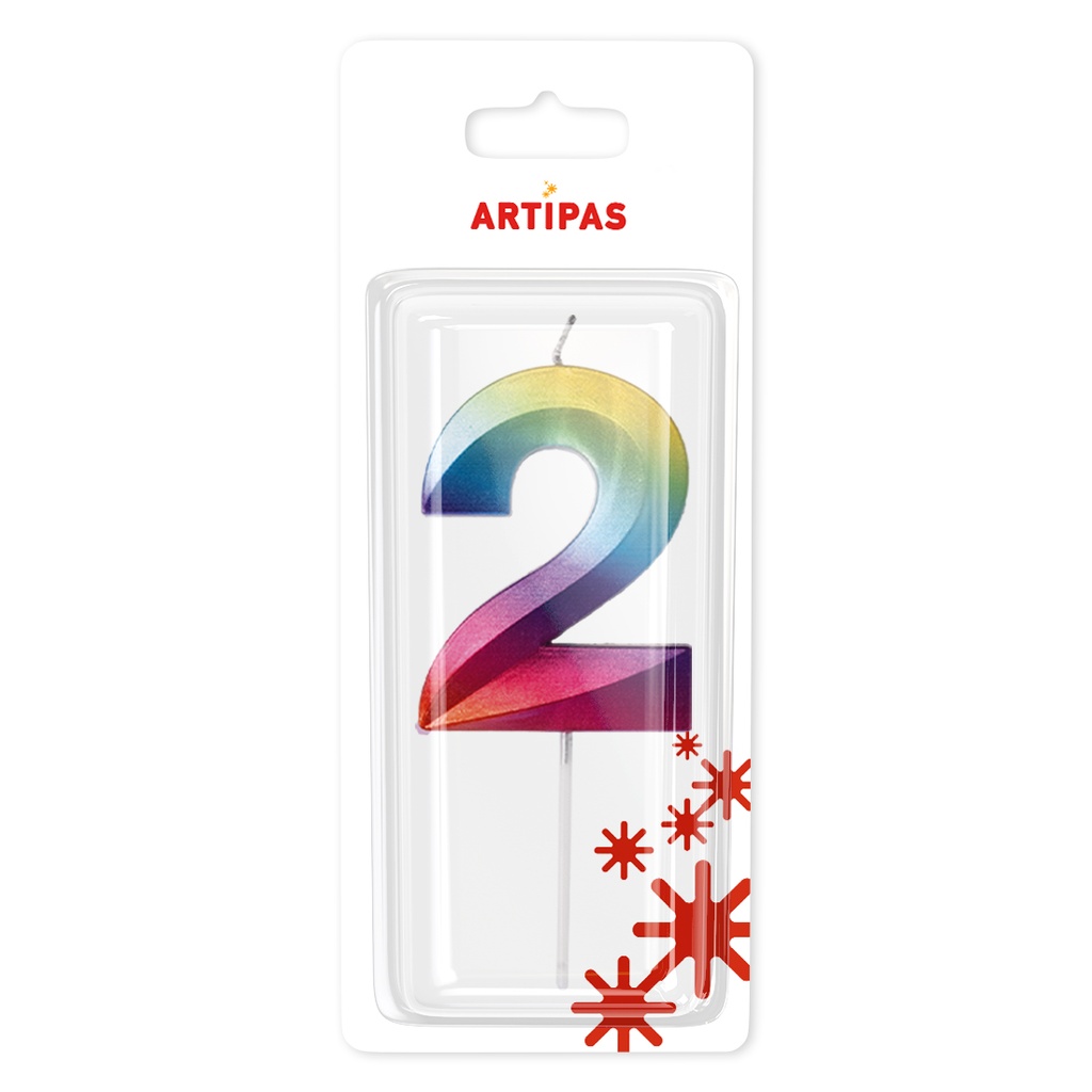 Velas Multicolor Grandes Blister Nº2 (1 u.)