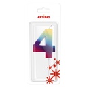 Velas Multicolor Grandes Blister Nº4 (1 u.)