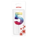 Velas Multicolor Grandes Blister Nº5 (1 u.)