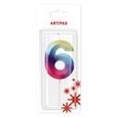 Velas Multicolor Grandes Blister Nº6 (1 u.)