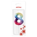 Velas Multicolor Grandes Blister Nº8 (1 u.)