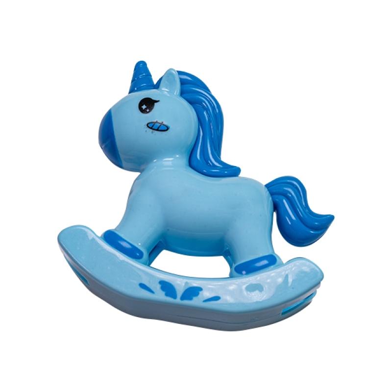 Unicornio Balancin Azul 66X66 mm. (5 u.)