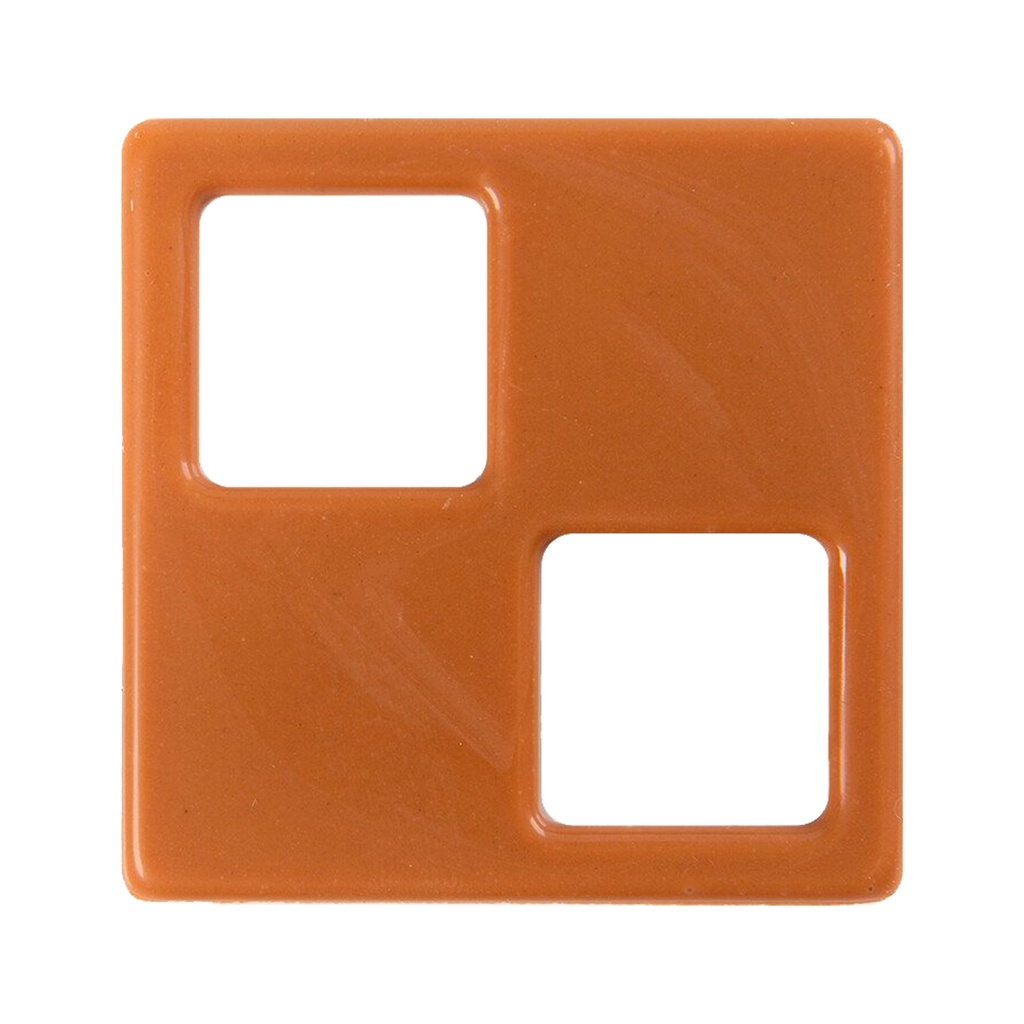 Placa Cuadrada con Cuadrados Chocolate Blanco con Caramelo (60 u.)