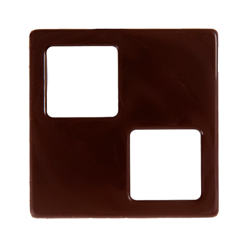 Placa Cuadrada con Cuadrados Chocolate Negro (60 u.)