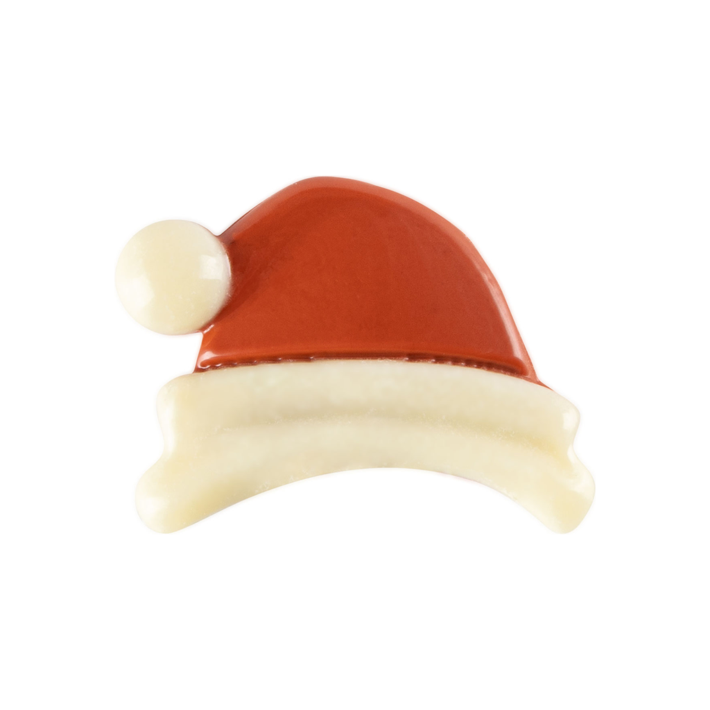 Gorro Santa Claus Chocolate Blanco 3,4x2,5 cm (175 u.)
