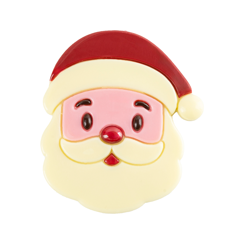 Placa Santa Claus Chocolate Chocolate Blanco 6,7x6 cm  (32 u.)