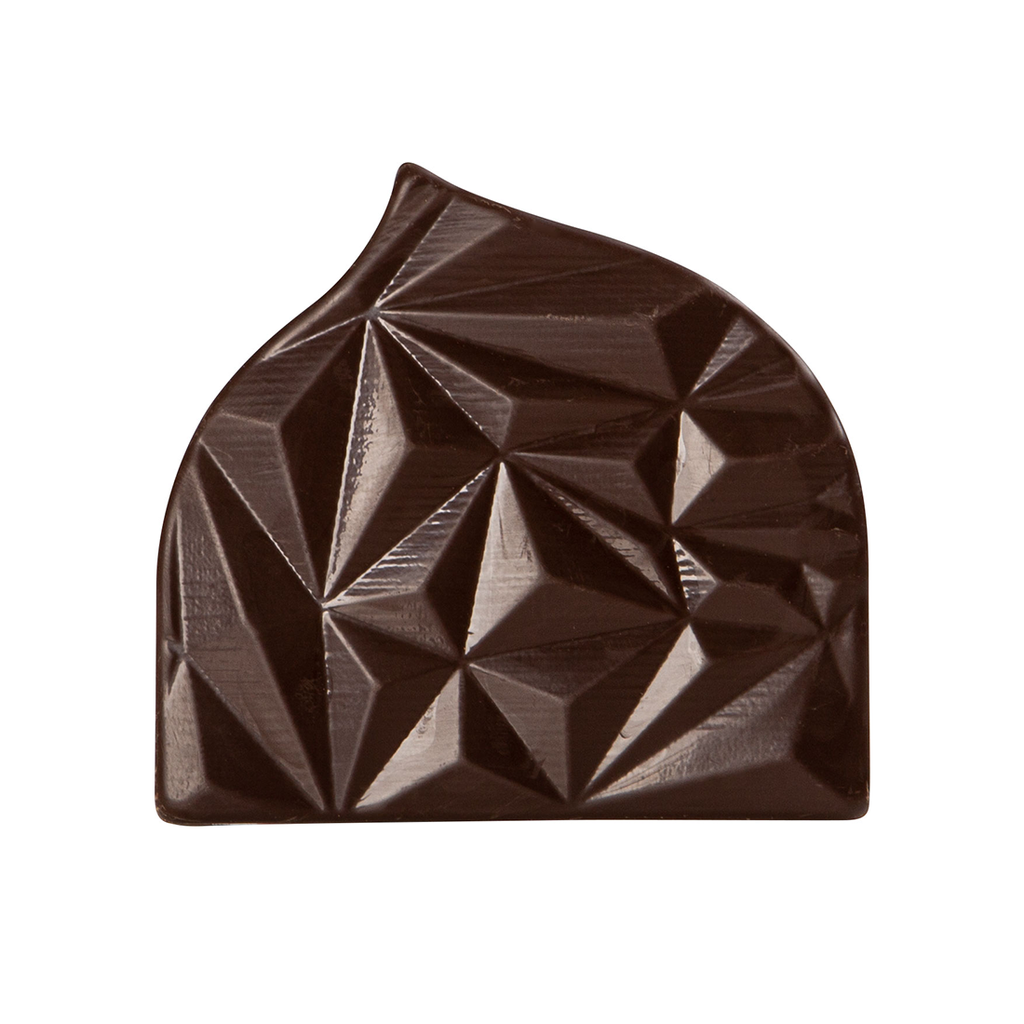 Fin de Pastel Gota con Relieve Chocolate Negro 8x7,5 cm (30 u.)