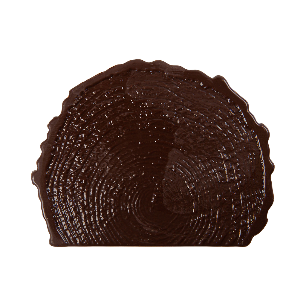 Fin de Pastel Tronco Chocolate Negro 10x8 cm (40 u.)