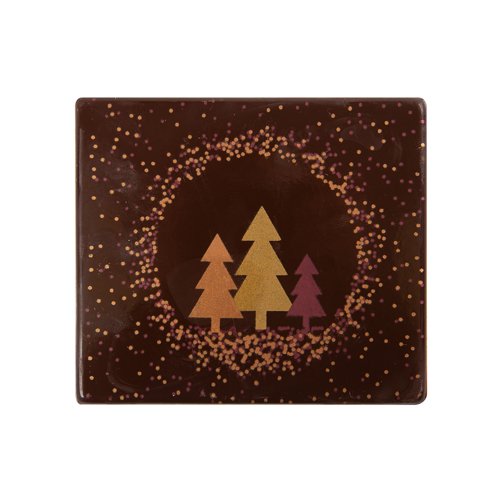 Fin de Pastel Tronco Árbol de Navidad Chocolate Negro 9x8 cm (40 u.)