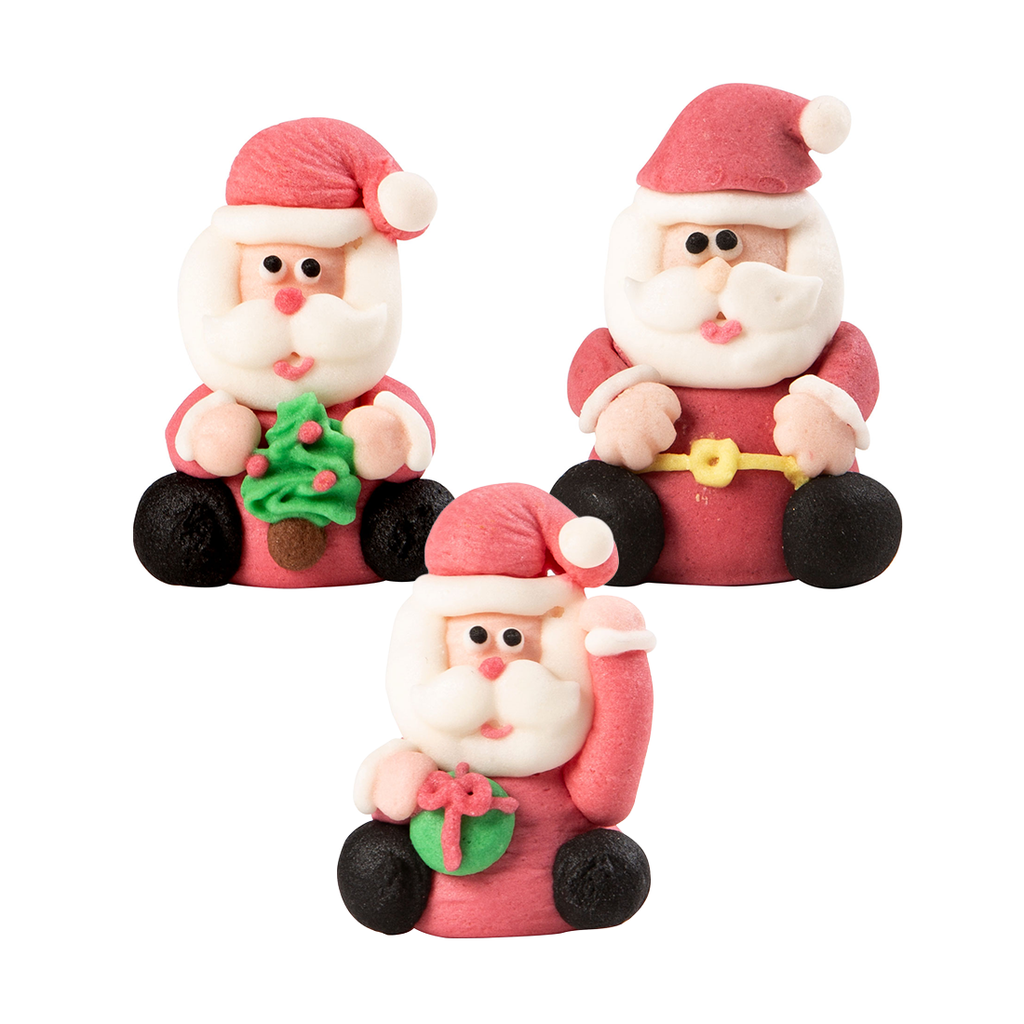 Santa Sentado 3D Azúcar h35 mm (42 u.)