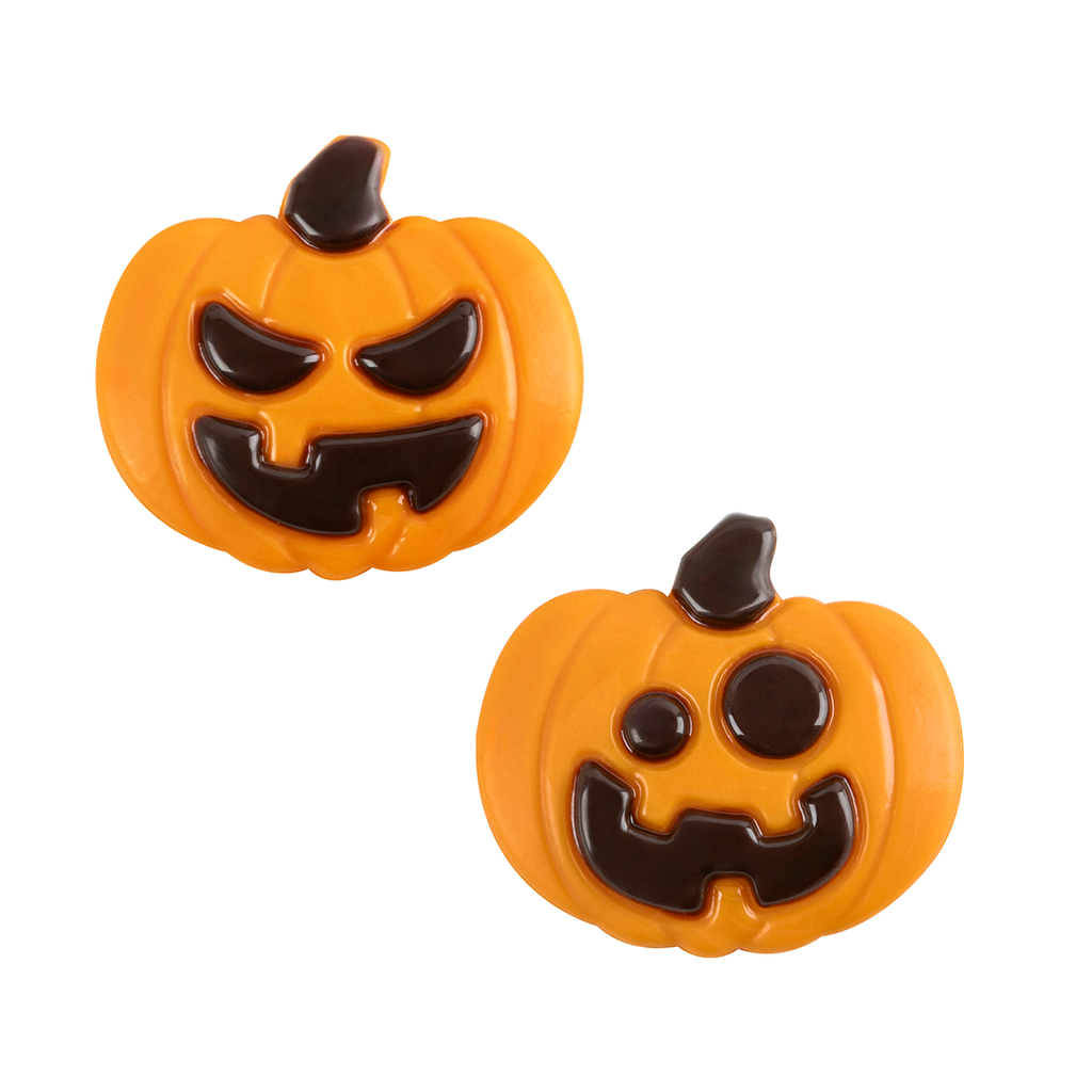 Placas Calabazas Malvadas Chocolate Chocolate Blanco 3,5x3 cm (112 u.)
