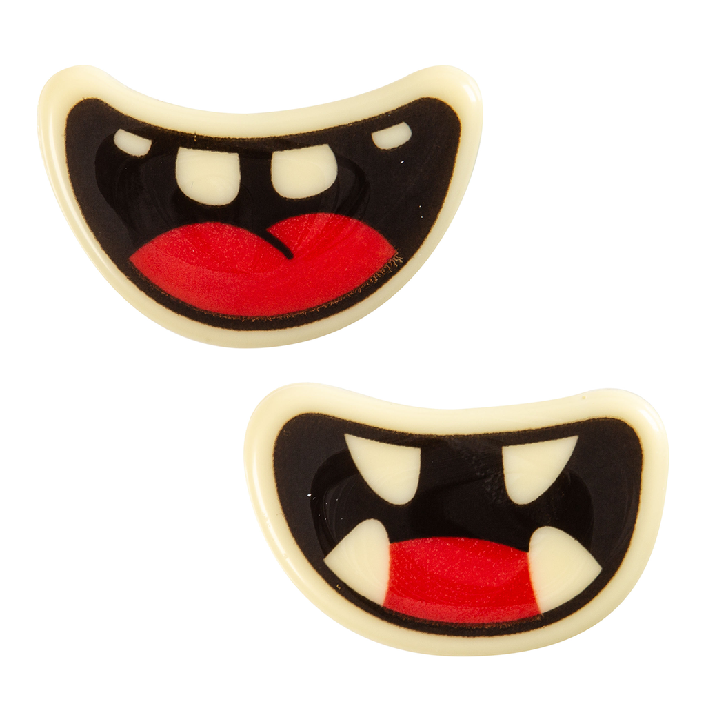 Placas Sonrisas Chocolate Blanco 4,5x2,8 cm (120 u.)