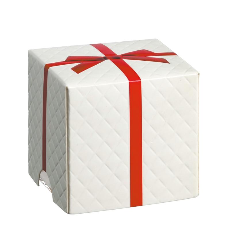 Cubo 70 ml. + Tapas Regalo Blanca 46X46X44 mm. (6 u.)