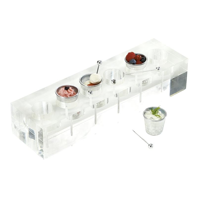Soporte Plexiglas para Mini de dales de 300X100X75 mm.