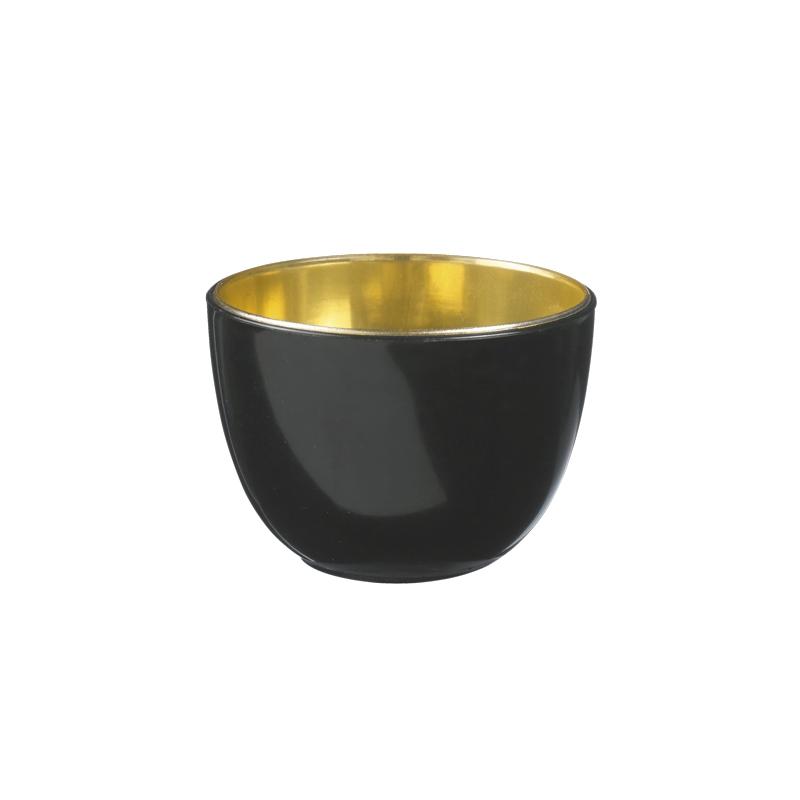 Mini Bol Tulip Ø 57 mm. Alto 39 mm. 65 ml. Negro/Oro (20 u.)