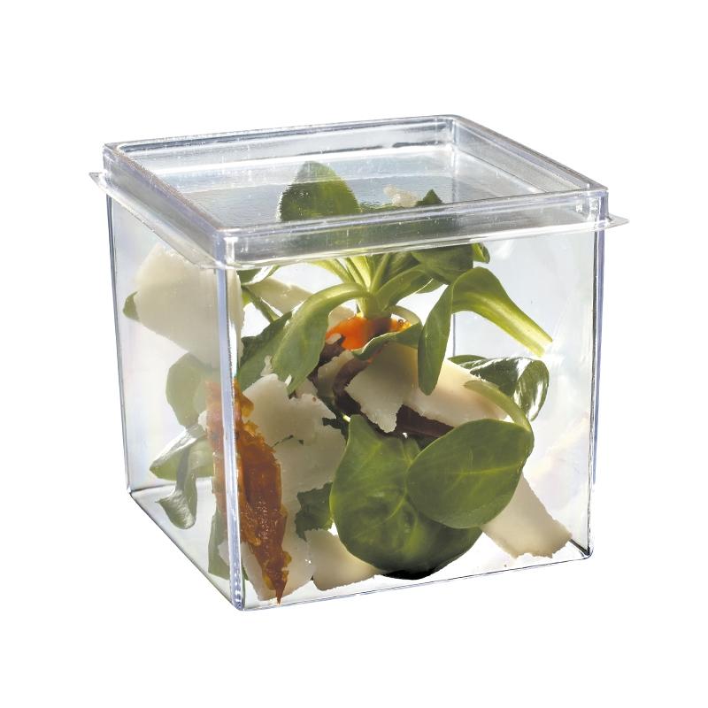 Tapas Transparente para Cubo Monoporción 160 ml. (100 u.)