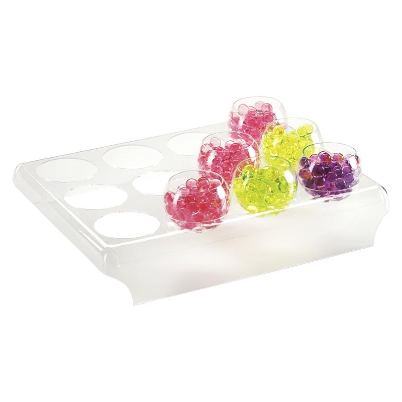 Set Soporte + 12 Esferas Transparente 274X224X50 (5 Set)