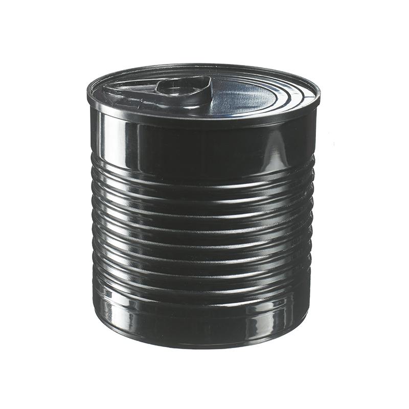 Lata Negra de Conserva con Tapas Ø 74, 72,5 mm. 220 ml. (20 u.)