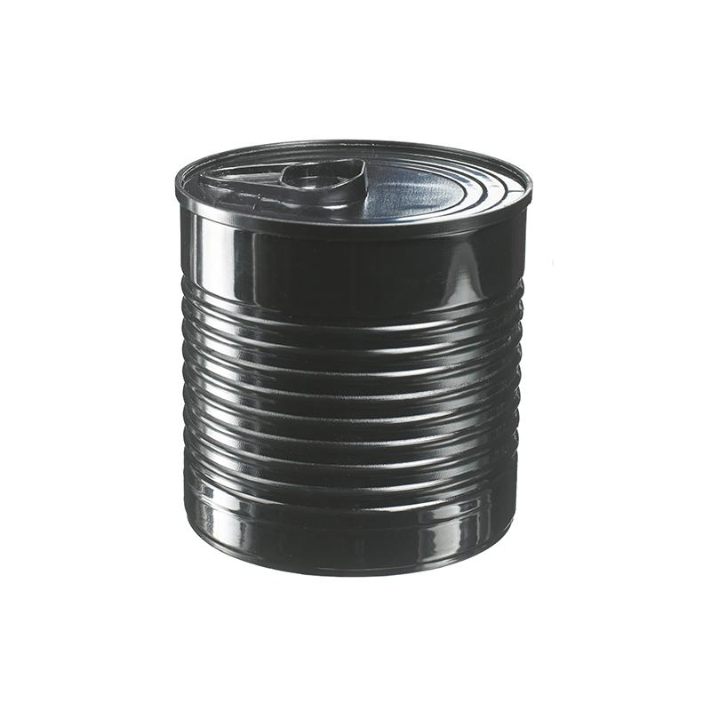 Lata Negra de Conserva con Tapas Ø 60,7 mm. 59,5 mm. 110 ml. (25 u.)
