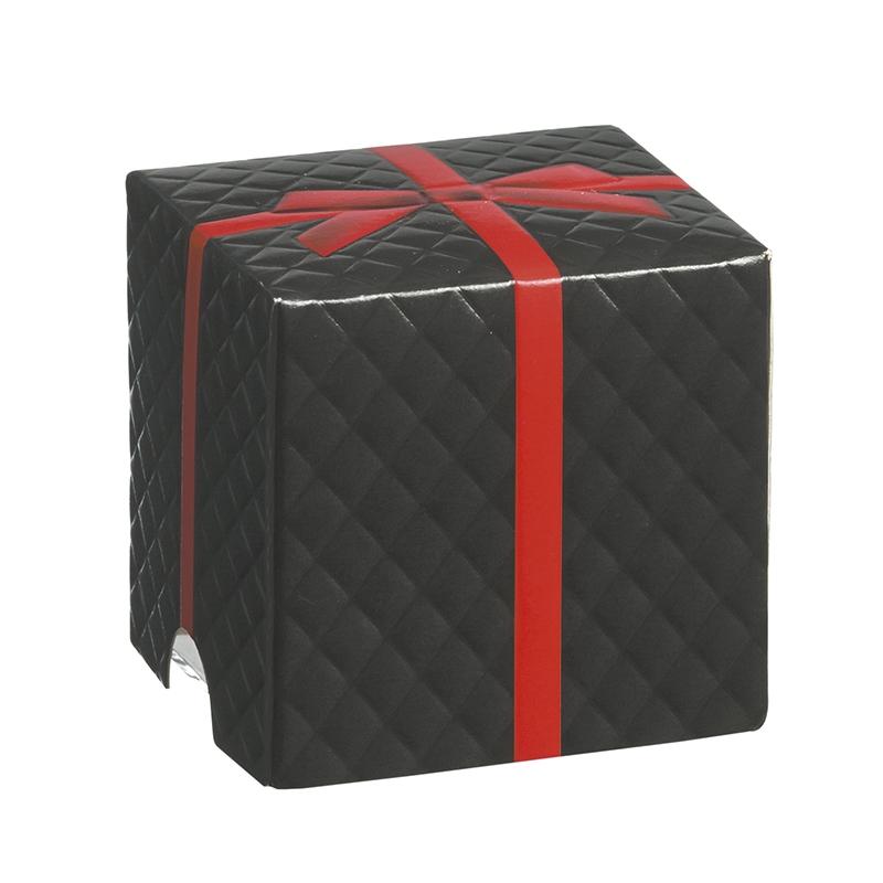 Cubo 70 ml. + Tapas Regalo Negra 46X46X44 mm.