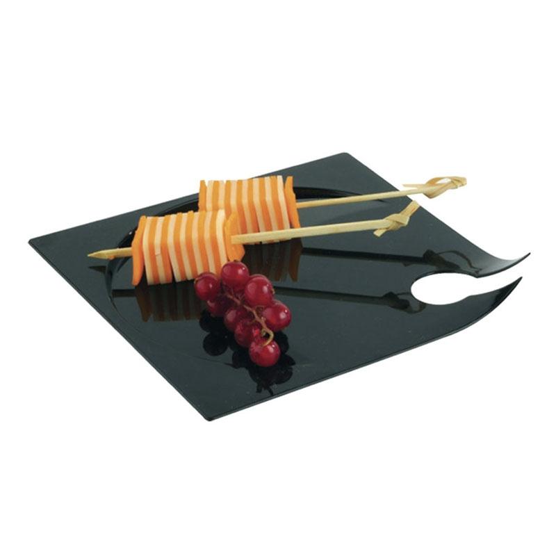 Plato Serie Manta Negro 140X140X15 mm.