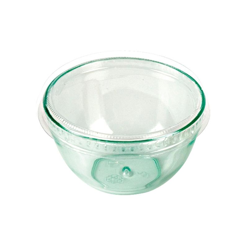 Copa Inyectada Transparente Verde Boca 75 Base Ø 35 Alto 45 mm. 130 ml.  (200 u.)