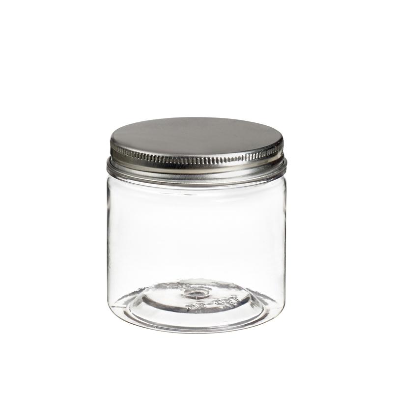 Bote Transparente con Tapas Plata Ø 60 mm. Alto 60 mm. 150 ml. (240 u.)