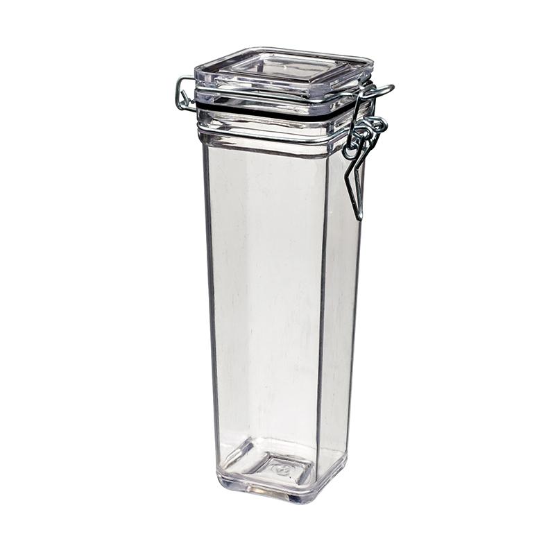 Bote Tradicional Transparente Cuadrado 155,6X50,7X69 mm. 220 ml.