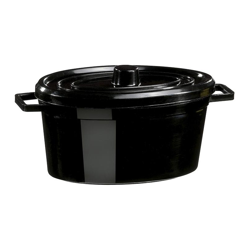 Cazuela Negra Brillante 2500 ml. con Tapa (5 u.)