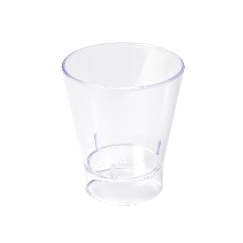 Vaso Mini Athos Transparente Boca Ø 50 Base Ø 35 Alto 60 mm. 60 ml. (50 u.)